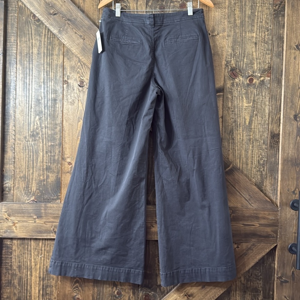 ANTHROPOLOGIE Wide-Leg Black Pants - Picture 4 of 8